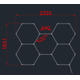 set de iluminat led hexagonal 5 hexagoane 192w 120lm w 165 26dc5v cu accesorii 6000k 2