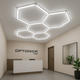 set de iluminat led hexagonal 5 hexagoane 192w 120lm w 165 26dc5v cu accesorii 6000k