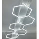 set de iluminat led hexagonal 5 hexagoane 203w 120lm w 165 26dc5v cu accesorii 6000k