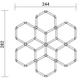 set de iluminat led hexagonal 294w 120lm w 165 26dc5v cu accesorii 6000k 1