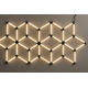 set de iluminat led hexagonal 294w 120lm w 165 26dc5v cu accesorii 6000k