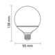 bec led e27 g95 12w 1055lm 4500k 2