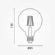 bec led g95 4w 400lm 2500k e27 amber 2