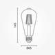 bec led st64 4w 400lm 2500k e27 amber 2