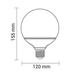 bec led e27 g120 15w 1320lm 4500k 2