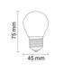 bec led g45 2w 200lm e27 2700k filament 2