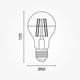 bec led a60 4w 400lm 2700k e27 transparent arginitiu sticla 2