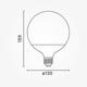 bec led e27 g120 18w 1820lm 6000k 2