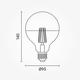 bec led g95 4w 400lm 2700k e27 half amber 2