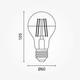 bec led a60 7w 800lm 2700k e27 half amber 1