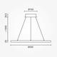lustra led suspendata dimabila cu telecomanda 30w 2080lm auriu periat 2