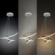 lustra led suspendata dimabila cu telecomanda 78w 4480lm alb 6
