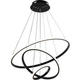 lustra led suspendata dimabila cu telecomanda 78w 4480lm negru 1