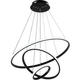 lustra led suspendata dimabila cu telecomanda 78w 4480lm negru 2