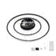 lustra led suspendata dimabila cu telecomanda 78w 4480lm negru 5