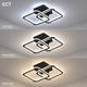 lustra led dimabila cu telecomanda 30w 2940lm negru 2