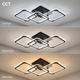 lustra led dimabila cu telecomanda 45w 4020lm negru 2