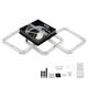 lustra led dimabila cu telecomanda 45w 4020lm negru 6