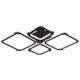 lustra led dimabila cu telecomanda 50w 4580lm negru