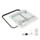 lustra led dimabila cu telecomanda 60w 4800lm alb negru 7