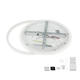 lustra led dimabila cu telecomanda 54w 4120lm alb lemn 7