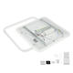 lustra led dimabila cu telecomanda 60w 5180lm alb lemn 7