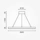 lustra led suspendata 22w 1760lm alb 3000k 2