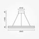 lustra led suspendata 36w 2880lm negru nisip 3000k 2