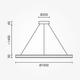 lustra led suspendata 60w 4800lm negru nisip 3000k 2