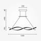 lustra led suspendata 28w 2240lm negru nisip 3000k 2