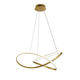 lustra led suspendata 30w 2400lm auriu satinat 3000k