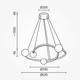 lustra led suspendata 36w 2880lm negru nisip 3000k 2