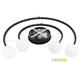 lustra led suspendata 36w 2880lm negru nisip 3000k 3