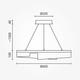 lustra led suspendata 23w 1840lm negru nisip 3000k 2