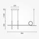lustra led suspendata 24w 1920lm negru alb 3000k 2