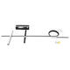 lustra led suspendata 24w 1920lm negru alb 3000k 3