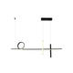 lustra led suspendata 24w 1920lm negru alb 3000k
