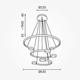 lustra led suspendata 40w 3200lm negru 3000k 2