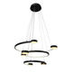 lustra led suspendata 40w 3200lm negru 3000k