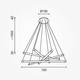 lustra led suspendata 35w 2800lm cupru 3000k 2
