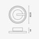plafoniera led 7w 560lm negru 3000k 3