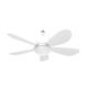 plafoniera led cu ventilator si soclu e27 12w 3cct 960lm 100 26dc5v alb telecomanda