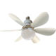 plafoniera led cu ventilator si soclu e27 12w 3cct 960lm 85 26dc5v alb telecomanda