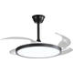 plafoniera led cu ventilator 36w 3cct 2880lm 100 240v negru slim telecomanda