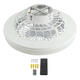 plafoniera led cu ventilator 36w 3cct 2880lm 100 240v alb telecomanda 3