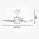 plafoniera led cu ventilator 18w 3cct 1440lm 100 240v alb lemn telecomanda 2
