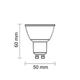 bec spot led gu10 6w 50 cob 2700k alb 2