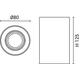 corp spot led rotund plastic gu10 alb ip20 1