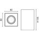 corp spot led patrat plastic gu10 alb ip20 1