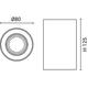 corp spot led rotund plastic gu10 negru ip20 1